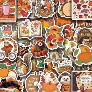 2/$10 30 Piece Fall Autumn-Themed Sticker Pack